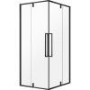 Душевой уголок AQUAme AQM7102-2-9 90х90, профиль черный матовый