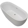 Акриловая ванна Ceruttispa Como 7386 170x75 см, отдельностоящая, овальная, с ножками, со сливом-переливом