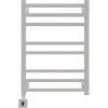 Полотенцесушитель электрический EWRIKA Кассандра PI 70x50 L, белый, матовый, лесенка, с терморегулятором
