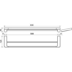 Полотенцедержатель Ravak 10° X07P562 черный