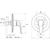 Смеситель для душа Ravak Rosa RS 062.00 С ВНУТРЕННЕЙ ЧАСТЬЮ