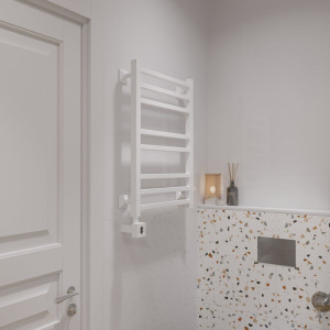 Купить Полотенцесушитель электрический EWRIKA Кассандра PI 70x50 L, белый, матовый, лесенка, с терморегулятором в Москве с доставкой Полотенцесушитель электрический EWRIKA Кассандра PI 70x50 L, белый, матовый, лесенка, с терморегулятором