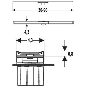 Накладная панель для лотка Geberit CleanLine 154.450.KS.1