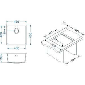 Мойка кухонная Alveus Omni Granital 20 deep black