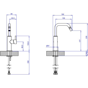 Смеситель для биде Margaroli Moderna RU2003AA01CR