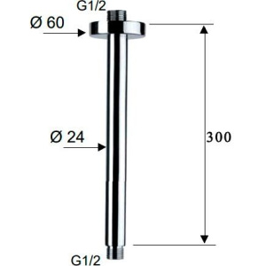 Кронштейн для верхнего душа Remer 347N30 30 см