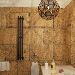 Купить Полотенцесушитель электрический Маргроид Inaro профильный, 120х12 R, с крючками, черный матовый в Москве с доставкой Полотенцесушитель электрический Маргроид Inaro профильный, 120х12 R, с крючками, черный матовый