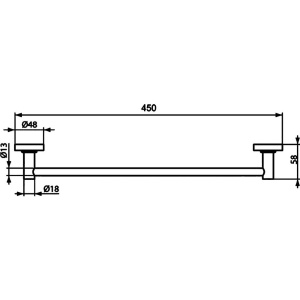 Купить Полотенцедержатель Ideal Standard IOM 45 см в Москве с доставкой Полотенцедержатель Ideal Standard IOM 45 см