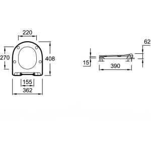 Крышка-сиденье Jacob Delafon Odeon Rg E24891-00