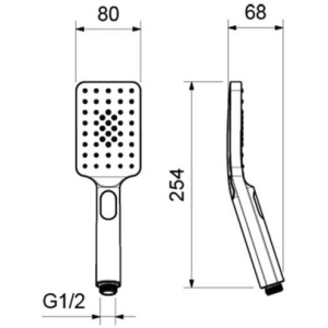 Душевая лейка Aquatek Лира 80 AQ2005CR хром