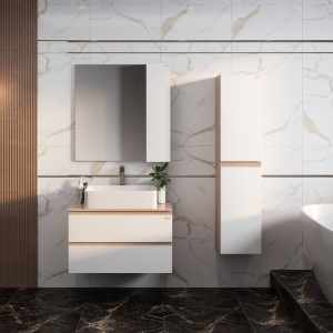 Шкаф-пенал Onika Алеста камень светлый, белый