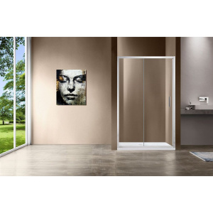 Купить Душевая дверь в нишу Vincea Garda VDS-1G150CL 150 см, профиль хром, стекло прозрачное в Москве с доставкой Душевая дверь в нишу Vincea Garda VDS-1G150CL 150 см, профиль хром, стекло прозрачное
