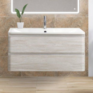 Купить Мебель для ванной BelBagno Albano 100 подвесная, rovere vintage bianco в Москве с доставкой Мебель для ванной BelBagno Albano 100 подвесная, rovere vintage bianco