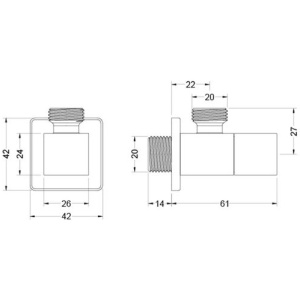 Вентиль угловой Aquatek AQ2453CR хром