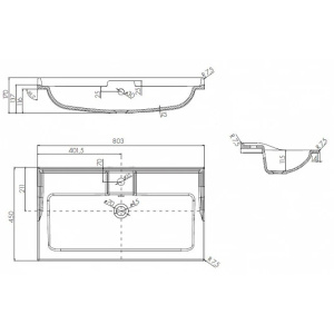 Тумба с раковиной Aquaton Лофт Фабрик 80 1A2424K1LTDU0 дуб эндгрейн