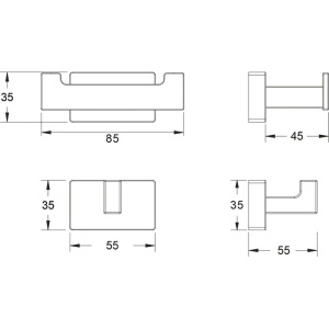 Купить Крючок BELZ B902 B90205-2 хром в Москве с доставкой Крючок BELZ B902 B90205-2 хром