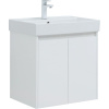 Тумба с раковиной Aquanet Nova Lite 60 белый глянец, с дверками