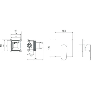 Смеситель для душа Aquatek Оберон AQ1266CR хром