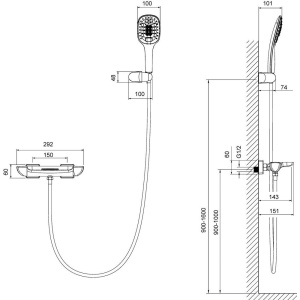 Купить Смеситель для ванны с душем Timo Helmi 4024/03Y в Москве с доставкой Смеситель для ванны с душем Timo Helmi 4024/03Y