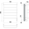 Полотенцесушитель электрический Terminus Евромикс П6 500x650