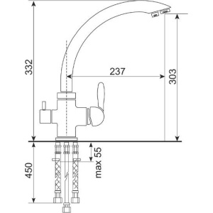 Смеситель для кухни Ulgran Quartz UQ-017 трюфель