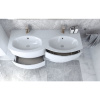 Тумба с раковиной Cezares Vague 140 две чаши bianco lucido