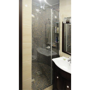 Душевая дверь в нишу GuteWetter Trend Door GK-862BP левая 135 см стекло бесцветное Two, профиль хром