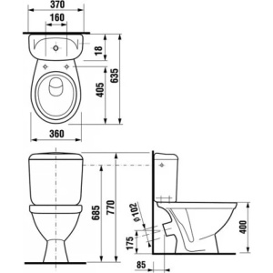Унитаз-компакт напольный с бачком Jika Lyra 2423.4.000.242.1