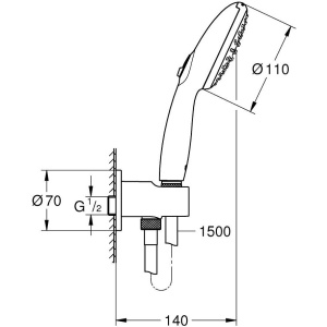 Душевой набор Grohe Tempesta 110 2jet 26406003 хром
