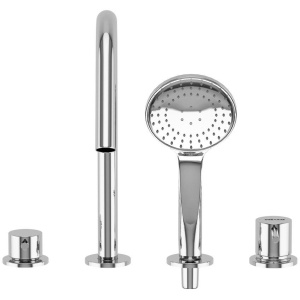 Смеситель на борт ванны Cezares Leaf BVDM4-L-01 хром