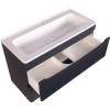 Тумба с раковиной Style Line Бергамо Мини 80 Люкс Plus подвесная, антискрейтч черная