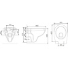 Комплект Унитаз подвесной Seramiksan Natura + Крышка + Инсталляция VitrA V-Fix Core 732-5800-01 с кнопкой смыва Root R 740-2280 хром