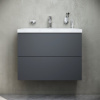 Тумба с раковиной AM.PM Gem 75 графит матовый, подвесная