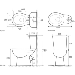 Унитаз-компакт напольный с бачком и сиденьем Aquatek Каир AQ2780-00