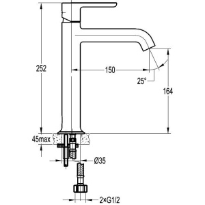 Смеситель для раковины Cezares Eco ECO-LC-01-W0