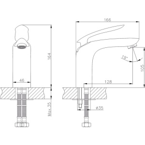 Смеситель для раковины Rush Island IS6535-11