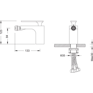 Смеситель для биде Timo Torne 4362/17F золото