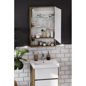 Зеркало-шкаф AQUATON Сканди 55 дуб рустикальный