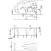 Акриловая ванна 1MarKa Diana R 170x105 см, угловая, с каркасом, асимметричная