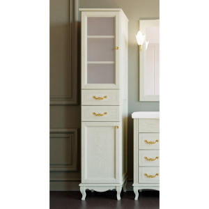 Шкаф-пенал ValenHouse Эллина 40 L слоновая кость, фурнитура золото