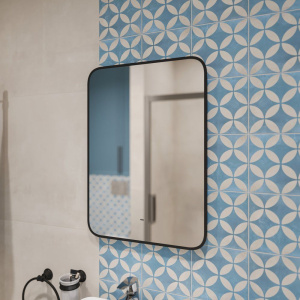 Купить Зеркало DIWO Кострома 50 черное, с подсветкой, прямоугольное, настенное в Москве с доставкой Зеркало DIWO Кострома 50 черное, с подсветкой, прямоугольное, настенное