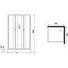 Душевая кабина Niagara Classic NG-1108-14BKG, 90х90 см, без крыши, с гидромассажем