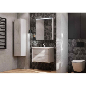 Купить Тумба под раковину Roca Ronda 70 ZRU9303003 бетон, белая матовая в Москве с доставкой Тумба под раковину Roca Ronda 70 ZRU9303003 бетон, белая матовая