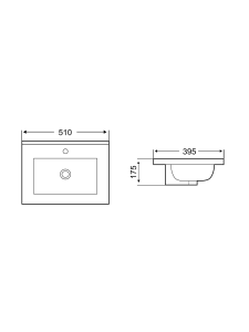 Раковина врезная 515х395х175 WeltWasser DEILBACH 7517-50 (10000005582)