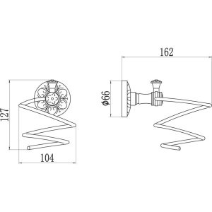 Держатель для фена Savol 58 с S-005855C бронза