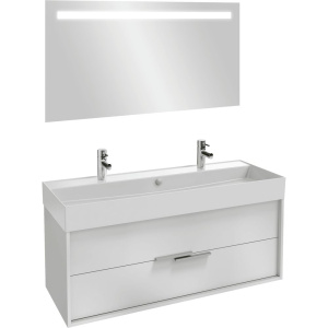 Тумба с раковиной Jacob Delafon Vivienne 120 белая блестящая, раковина белая