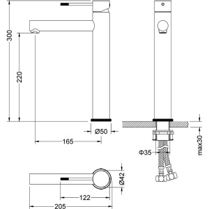 Смеситель для раковины Timo Saona 2311/03F черный