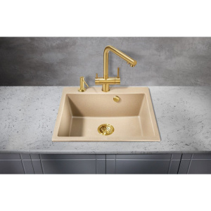 Купить Смеситель для кухни Milacio Ultra MCU.558.GD брашированное золото в Москве с доставкой Смеситель для кухни Milacio Ultra MCU.558.GD брашированное золото