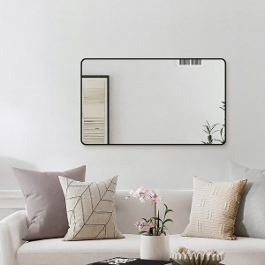 Купить Зеркало Art&Max Siena S 120х80 черное, с LED-подсветкой, 6000К в Москве с доставкой Зеркало Art&Max Siena S 120х80 черное, с LED-подсветкой, 6000К