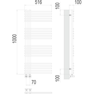 Купить Полотенцесушитель водяной Terminus Астра П20 0 70х100 в Москве с доставкой Полотенцесушитель водяной Terminus Астра П20 0 70х100